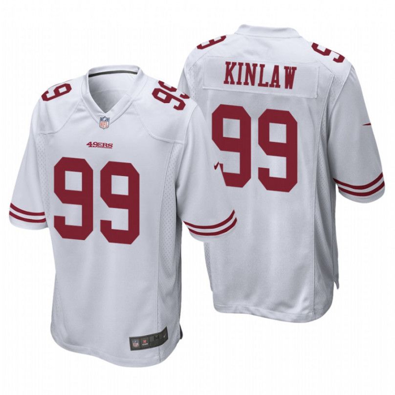 Men San Francisco 49ers #99 Javon Kinlaw Nike White Game NFL Jersey